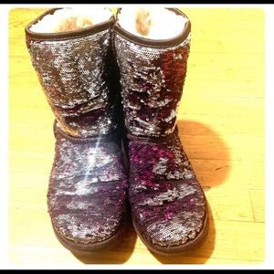 Purple Sequin Ugg Boots